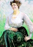 Portret kobiety by Jacek Malczewski, olej, tektura, sold Dec 1998