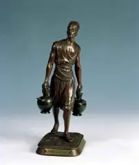 Tragarz wody by Jean Didier Debut, brąz patynowany, sold Dec 1998