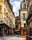 Józef Pankiewicz, Rue Cardinale w Paryżu, olej, tektura