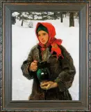 Teodor Axentowicz, HUCUŁKA Z DZBANEM, ok. 1900, olej, płótno