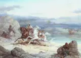 Friedrich Kaiser, Epizod z wojen arabsko-francuskich, olej, płótno