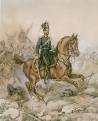 Epizod z powstania listopadowego by Juliusz Kossak, akwarela, papier, sold Jun 1998