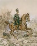 Juliusz Kossak, Epizod z powstania listopadowego, akwarela, papier
