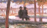 Planty by Jan Stanisławski, olej, tektura, sold Jun 1998