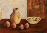 Zbigniew Pronaszko, MARTWA NATURA Z DZBANEM I JABłKAMI, przed 1920, olej, deska