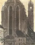 Leon Wyczółkowski, Kościół Mariacki w Krakowie, akwarela, papier