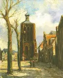 Jan Gerard Smits, Na miejskim placu, olej, płótno