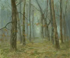 Mieczysław Korwin Piotrowski, Las, olej, dykta