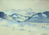 Tatry z Antałówki by Mieczysław Filipkiewicz, akwarela, papier, offered Feb 1998