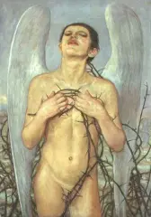 Młodzieniec alegoryczny by Vlastimil Hofman, olej, dykta, offered Feb 1998