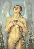 Młodzieniec alegoryczny by Vlastimil Hofman, olej, dykta, offered Feb 1998