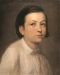 Aleksander Kotsis, Portret dziewczynki, olej, płótno