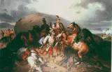 Józef Brodowski, Na polu bitwy, olej, płótno