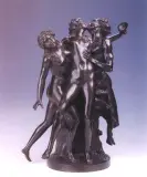 Satyr z bachantkami by Autor nierozpoznany, brąz patynowany, sold Oct 1997