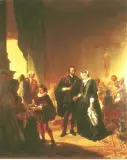 Max von Menz, Książe Wilhelm Bawarski z małżonką..., olej, płótno