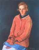 Władysław Skoczylas, Portret dziewczynki w kraciastym spencerku