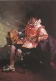 Cesare Auguste Detti, Paź ze szkatułką, olej, deska
