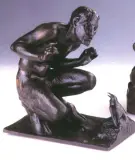 Gotthard Sonnenfeld, Faun i kruk, brąz patynowany
