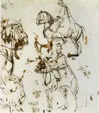Piotr Michałowski, Szkice jeźdźców i koni