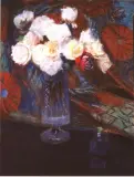 Leon Wyczółkowski, Róże w krysztale, pastel, karton