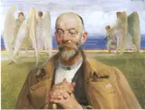 Tobiasz - portret Ligęzy by Jacek Malczewski, olej, płótno, sold Mar 1997