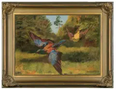 WILGA I KRASKA by Józef Chełmoński, 1896, olej, płótno, offered Mar 1997