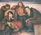 Wilhelm Wachtel, Tułacze, olej, płótno
