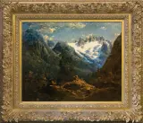Stanislas von Kalckreuth, Pejzaż alpejski, olej, płótno