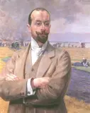 Portret Jana Lissego by Jacek Malczewski, olej, tektura, sold Dec 1996