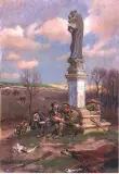 Refugium dolentium by Wojciech Kossak, olej, płótno, sold Oct 1996