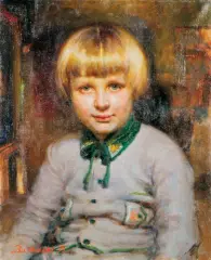 Bolesław Barbacki, Portret Stasia, olej, płótno