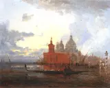 Władysław Gościmski, Widok na Santa Maria della Salute w Wenecji, olej, deska