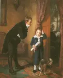 Leopold Loeffler, Zapomniana oracja, olej, deska