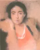 Alfons Karpiński, Portret kobiety w czerwonej sukni