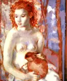 Tamara Łempicka, Dziewczyna z glinianym dzbankiem, olej, płótno