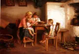 Franciszek Ejsmond, Pierwsza lekcja, olej, deska