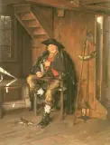 Ernst Immanuel Müller, Śpiący wartownik, olej, deska