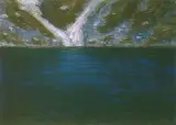 Czarny Staw by Leon Wyczółkowski, pastel, tektura, sold Mar 1995