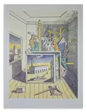 Giorgio de Chirico, INTERNO METAFISICO (II VERSIONE), print (other)