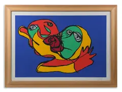 Karel Appel, SKY BLUE KISS, print (other)