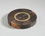 Alighiero Boetti, FERRO E LEGNO (ANDARE CONTRO TEMPO VENTO VOGLIA), sculpture