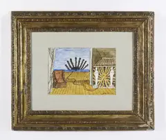 Giorgio de Chirico, IL SOLE NEL CAMINETTO (ANNI'70 circa)
