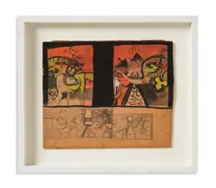 Graham Sutherland, FOUR STUDIES FOR "COW AND LAMP"