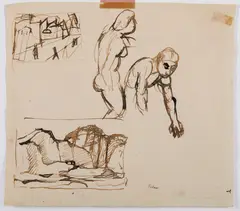 STUDIO DI FIGURE, PEASAGGIO E PAESAGGIO URBANO CON FIGURE (1944 ca) by Mario Sironi, sold Feb 2026