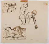 Mario Sironi, STUDIO DI FIGURE, PEASAGGIO E PAESAGGIO URBANO CON FIGURE (1944 ca)