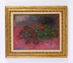 Mario Mafai, ROSE SDRAIATE SU DRAPPO ROSSO