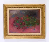 Mario Mafai, ROSE SDRAIATE SU DRAPPO ROSSO