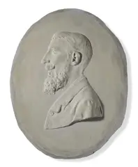 Ettore Ximenes, Profilo maschile entro ovale, sculpture