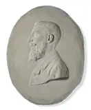 Ettore Ximenes, Profilo maschile entro ovale, sculpture