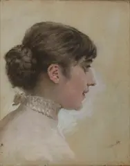 Giuseppe De Nittis, Ritratto femminile di profilo